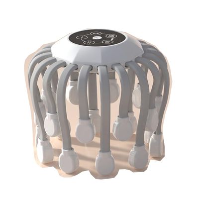 BailingDS Massager for The Head with 20 Massage Heads, Scalp Decompression and Relaxation Head Massager Scalp Stress Relax Head Massage Electric Scalp Massager Electric Head Massager (White)