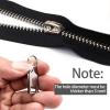 10Pcs Zipper Pull, Metal Zipper Pull Replacement, Detachable Zippers Pull Tabs, Metal Zippers Handle Mend Fixer Tab Repair, for Luggage Suitcase Backpacks Jacket view 3