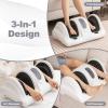 ARLIME Shiatsu Foot Massager with Remote, 4 Modes Deep Kneading Rolling, Leg Ankle & Calf and Feet Massage for Neuropathy, Pain Relief, Plantar Fasciitis, Blood Circulation, White view 3