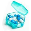 AKOAK Small Pill Organizer, Travel Pill Box, Portable Daily Pill Box, Mini Plastic Storage Container, Refill Box, for Pocket Purse -Pack of 3 view 2
