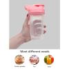 GAISHION Shaker Bottle Protein Shakes Cup and 10-Ounce/300ML Shaker Bottle with Whisk Balls, Protein Shakers Bottles Set,Non-BPA plastic(White+Pink(2PCS)) view 4