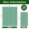 100 Pcs Green Gingham Napkins Disposable - Green and White Checkered Paper Napkins - Plaid Dinner Napkins for Birthday Picnic Wedding Golf St. Patrick's Day Party Supplies view 2