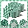 100 Pcs Green Gingham Napkins Disposable - Green and White Checkered Paper Napkins - Plaid Dinner Napkins for Birthday Picnic Wedding Golf St. Patrick's Day Party Supplies view 3