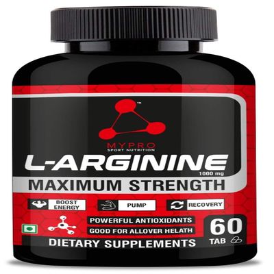 Sport Nutrition L-Arginine 1000mg Supplement for Muscle Growth, Stamina, Immune Booster & Energy, 60 Tablets