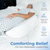 Zomaple Bedsore Pressure Relief Pillow, White  Offload Pressure to Prevent Bed Sores & Ease Turning  30 Positioning, Cooling Gel Top, 2 Non-Skid Removable Covers  Knee Wedge Pillow Versatility view 2