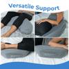 Zomaple Bedsore Pressure Relief Pillow, White  Offload Pressure to Prevent Bed Sores & Ease Turning  30 Positioning, Cooling Gel Top, 2 Non-Skid Removable Covers  Knee Wedge Pillow Versatility view 3