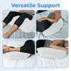 Zomaple Bedsore Pressure Relief Pillow, White  Offload Pressure to Prevent Bed Sores & Ease Turning  30 Positioning, Cooling Gel Top, 2 Non-Skid Removable Covers  Knee Wedge Pillow Versatility view 4