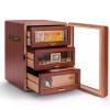 Cigar Box Cedar Wood Cigar Humidor Office Small Cigar Cabinet with Hygrometer and Humidifier view 1