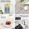 TABLECLOTHSFACTORY 24 Pack | 6" Metallic Gold Premium Plastic Fork/Spoon Utensil Set, Modern Heavy Duty Disposable Silverware view 4