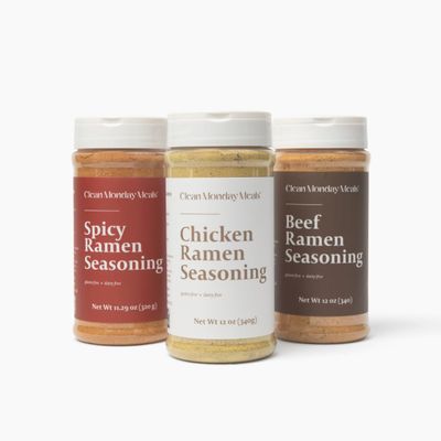 Clean Monday Meals Chicken, Beef & Spicy Ramen Seasoning Pack | Gluten-Free, Dairy-Free, Non-GMO | Trio Pack for Noodles, Broths & Meal Prep