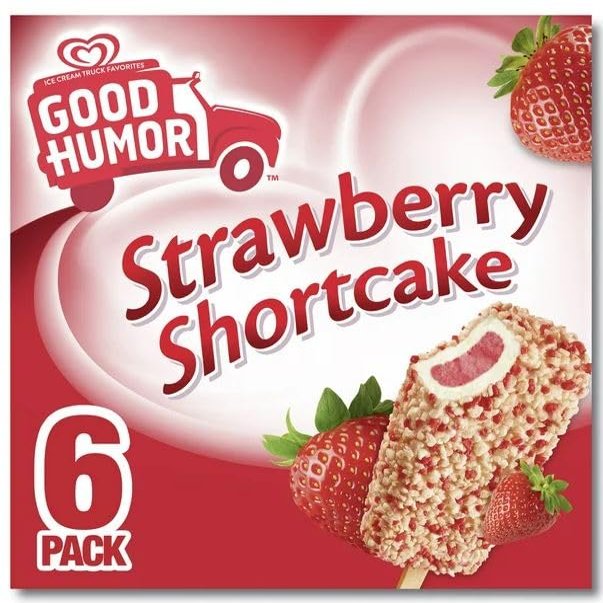Good Humor Strawberry Shortcake Bars 3 oz., 6 Bars/Box, 8 boxes (48 Bars Total)