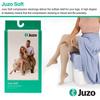 Juzo Soft 20-30 mmHg Compression Stockings, Thigh High, Silicone Band, Closed Toe | Compression Socks for Moderate Varicosities & Edema, Post-Sclerotherapy, Post-Op | Navy, Medium (III) view 3