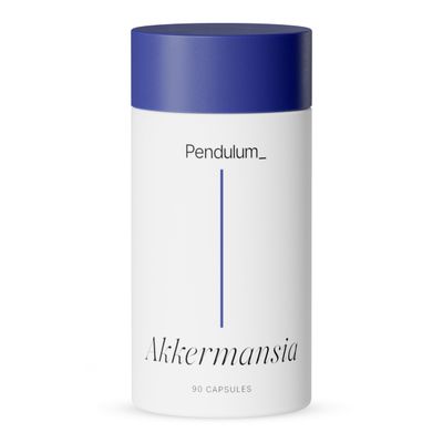 Pendulum Akkermansia Probiotic with Prebiotic Fiber - Delayed Release Capsules, Third-Party Tested, Authentic 100M AFU Live Strain for Gut Health & GLP-1 Support for Men & Women (90 Capsules, 1-Pack)
