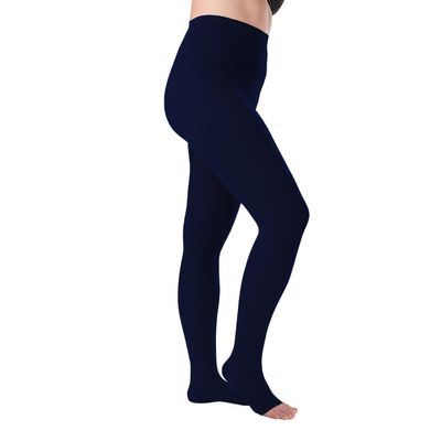 Juzo Soft 20-30 mmHg Compression Stockings, Pantyhose, Open Toe | Compression Socks for Moderate Varicosities & Edema, Post-Sclerotherapy, Post-Op | Navy, Small (II)