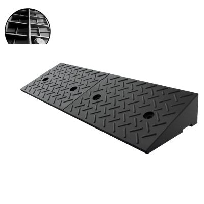 Movable step ramp pad, portable ramps for wheelschairs, rampas para levantar carros, sturdy and durable, strong load-bearing capacity, free installation screws, suitable for garages, steps, roads ( Si