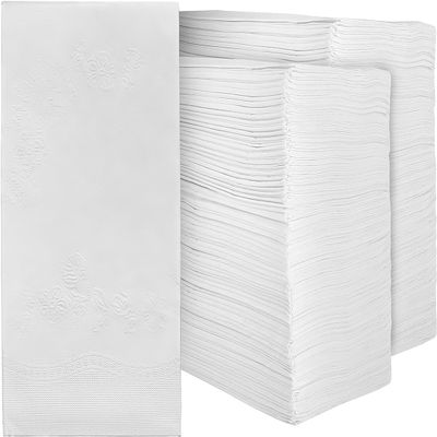 400 White Dinner Napkins 2-Ply - Eight Fold - 16.5"X15" - Dinner Napkins Disposable, Guest Bathroom Essentials, Perfect For Wedding, Bridal Shower Napkins And Party, Napkins Bulk