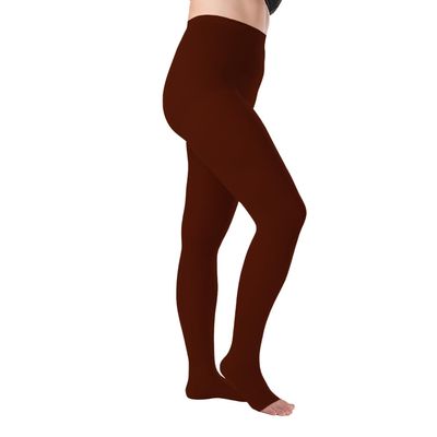 Juzo Soft 20-30 mmHg Compression Stockings, Pantyhose, Open Toe | Compression Socks for Moderate Varicosities & Edema, Post-Sclerotherapy, Post-Op | Chocolate, X-Large (V)