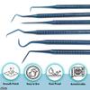 6 Professional Dental Tartar Scraper Tools Titanium Coated Single Ended Tartar Remover for Teeth, Dental Pick, Plaque Remover, Tooth Scraper for Added Oral Care at Home, Stainless Steel view 4