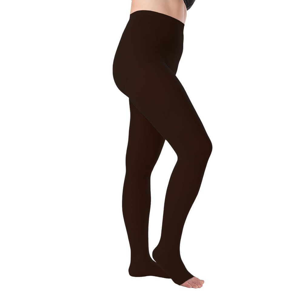 Juzo Soft 20-30 mmHg Compression Stockings, Pantyhose, Open Toe | Compression Socks for Moderate Varicosities & Edema, Post-Sclerotherapy, Post-Op | Black, X-Small (I)