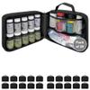 StarPlus2 - Pack of 20 - Large Padded Pill Bottle Organizer, Medicine Bag, Case, Carrier for Medications, Vitamins, and Medical Supplies with Fixed Pockets - Black (Without Lock) view 2