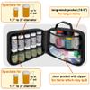 StarPlus2 - Pack of 20 - Large Padded Pill Bottle Organizer, Medicine Bag, Case, Carrier for Medications, Vitamins, and Medical Supplies with Fixed Pockets - Black (Without Lock) view 3