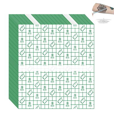 50 Pcs Tattoo Aftercare Waterproof Bandage, Clear Second Skin Tattoo Cover Up Tape Tattoo Wraps for Healing, Waterproof Transparent Film Dressing Adhesive Bandages for Swimming Tattoo (4 x 4 Inch)