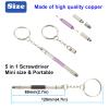 Glasses Repair Kit with Precision 5 in 1 Mini Screwdrivers Set Keychain for Eyeglasses, Sunglasses, Jewelry, Watch, Electronics, Toy, Eye glass Repairing Kit, Hex, Phillips, Flat Head (2pcs Red) view 4