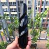 18CM Helix Thread Shape Reiki Healing Stone Natural Black Obsidian Quartz Crystal Massage Wand Stick for Women Body Happy Gift 1pc view 4