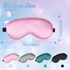 BBTO 4 Pcs Silk Sleep Eye Masks Smooth Soft Satin Eye Covers with Adjustable Strap Blindfold for Sleeping Blocking Out Lights Travel Relaxation (Black, Grey, Dark Green, Pink) view 2