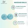 Everyday Yoga Massage Therapy Ball Set 2.5 Inch - Yoga Gear for Deep Tissue Massage, Muscle Recovery & Stress Relief, Rubber Balls with Tote Bag - Aqua view 3