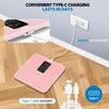 ABLEGRID Body Fat Scale,Digital Smart Bathroom Scale for Body Weight,Large Color Display Screen,16 Body Composition Metrics BMI,Water Weigh,Heart Rate,Baby Mode,400lb,Rechargeable-Rosegold view 2
