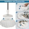 6 Pack Mop Heads Replacements, Compatible with FunClean Spin Mop & RinseWise Mop Bucket, Microfiber Spin Mop Head Refill Cleaning Supplie for Home Industrial and Commercial Use view 3