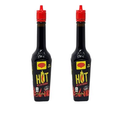 2 Packs - Europe Hot and Spicy Seasoning Sauce Glass Bottle - 100ml