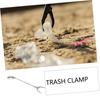 1pc Pickup Lightweight Grabber Trash u Tool Reacher Grabber Portable Grabber Garbage Rod Leaf Grabber Reacher Garbage Clip Tweezers Grabbing Elderly Stainless Steel view 2