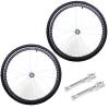 24" Rear Wheel Assembly, 24 x 1 3/8 Replacement Back Wheel for Wheelchair, Non-Slip Rubber Pneumatic Tires, Aluminum Wheel Hubs, Bearing: 12mm view 1