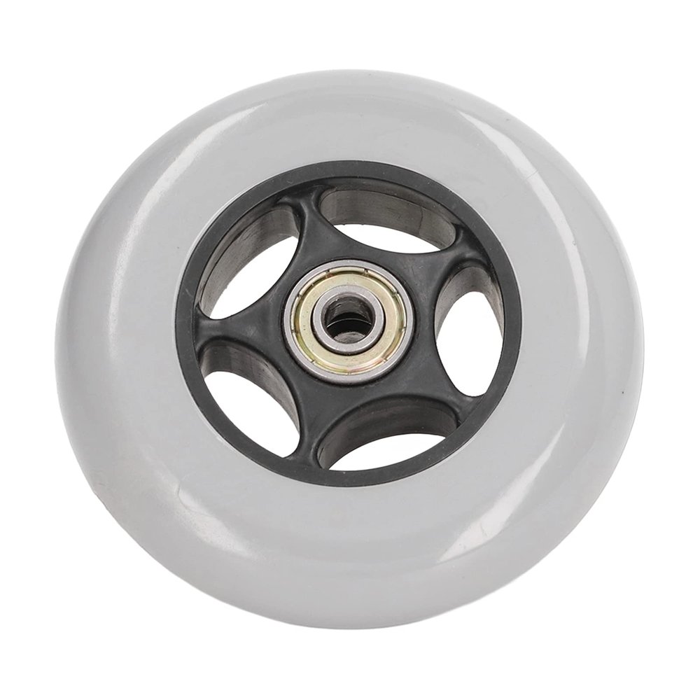 4 Inch Wheelchair Wheel Rubber Low Noise Walker Caster Replacement Solid Wheel Replacement For Roller Gray