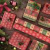 AhfuLife 2 Rolls Christmas Wrapping Paper - 17 Inch  49.2 Ft Per Roll, Recyclable Red Kraft Xmas Wrapping Paper for Christmas Gift Box Decoration view 3