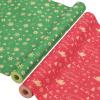 AhfuLife 2 Rolls Christmas Wrapping Paper - 17 Inch  49.2 Ft Per Roll, Recyclable Red Green Kraft Wrapping Paper for Christmas Gift Box Decoration view 1