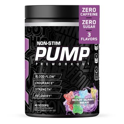 All Black Everything Non Stim Pre-Workout | Preworkout Energy Drink Mix | Caffeine Free | Creatine, Beta Alanine & Citrulline | Energy Supplement for Men & Women | Sour Gummy Bear | 40 Servings