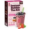 Pocas Bubble Tea Kit, Strawberry  Instant Milk Tea Powder with Authentic Tapioca Pearls for Instant Bubble Tea, 5 Kits view 1
