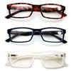 V.W.E. 3 Pairs Men Reading Glasses - Comfortable Soft Matte Finish Clear Len Readers - Spring Hinge (3 Pairs Assorted, 2.00) view 1