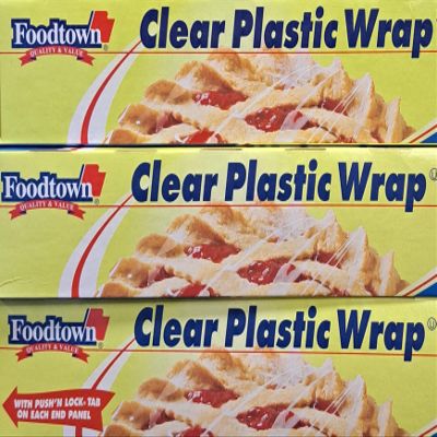 Foodtown Clear Plastic Wrap, 200 sq ft. (3/pack)