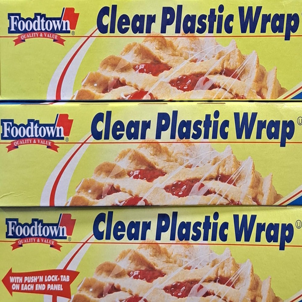 Foodtown Clear Plastic Wrap, 200 sq ft. (3/pack)