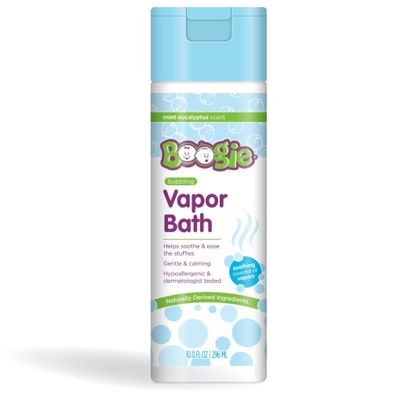 Kids Vapor Bubble Bath by Boogie, Soothing Vapor Bubble Bath, Made with Plant and Oat Extracts, Natural Essential Oils, Mint Eucalyptus 10oz Pack of 1