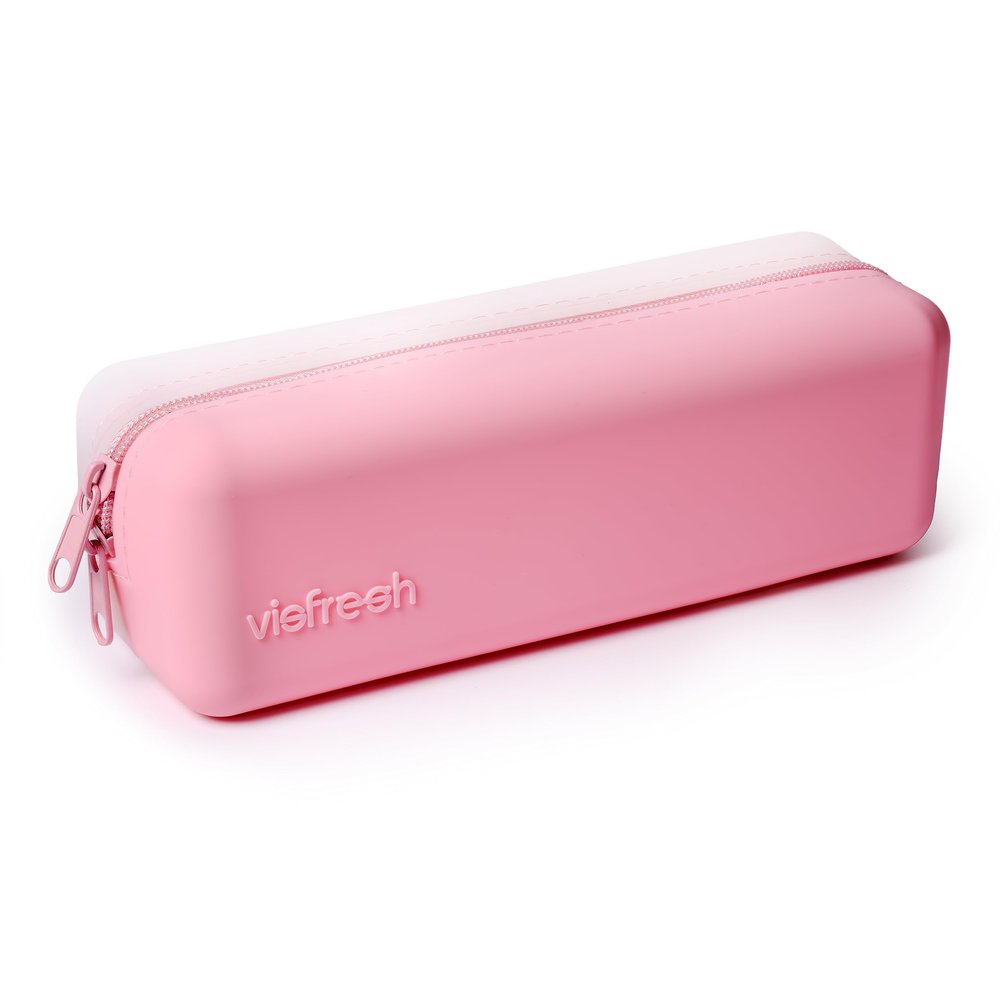 Visfresh Disposable Daily Contact-Lens Case Organizer, Travel-Friendly, Premium Quality, Water-Resistant Silicone Case with Clearly Labeled R & L, Storage up to 30 lenses (Pink)
