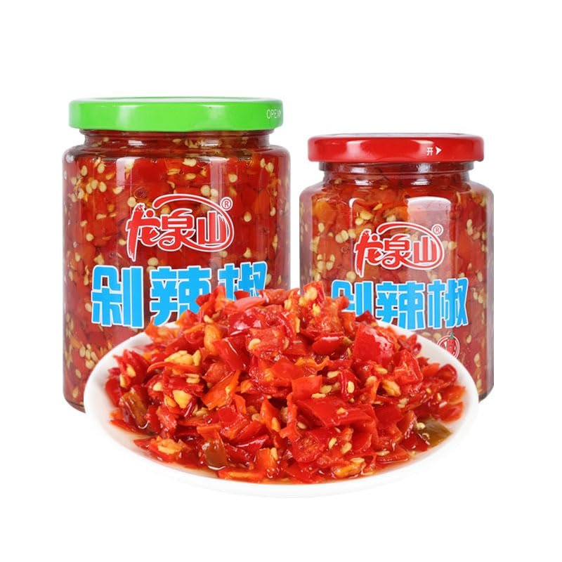 260G Bottled Slightly Spicy Roast Chili Sauce Chili Sauce Chili Sauce Sichuan Tiger Skin Chopped Chili Seasoning Bibimbap Sauce Seasoning Sauce (500g chopping pepper)