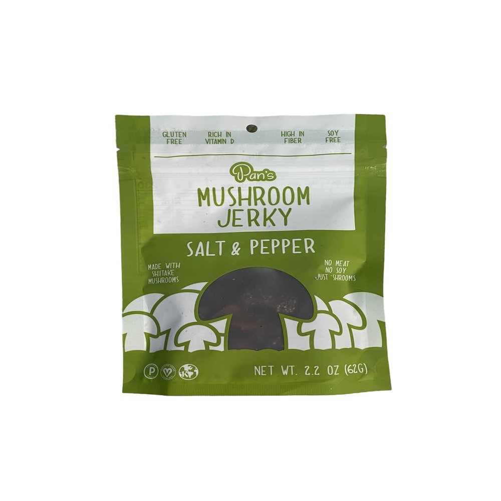 Pan's Mushroom Jerky Sea Salt & Pepper - Savory Vegan Snacking Perfection  2.2 Oz (pack of 1)