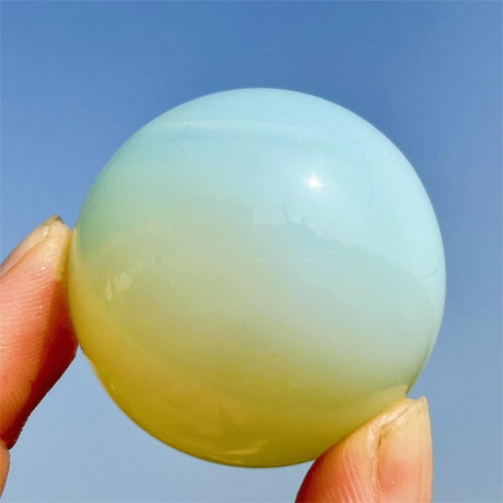 Xzyycyj 38mm+ Healing Quartz Crystal Opal Sphere Ball Gemstone Opalite Sphere (Opalite)
