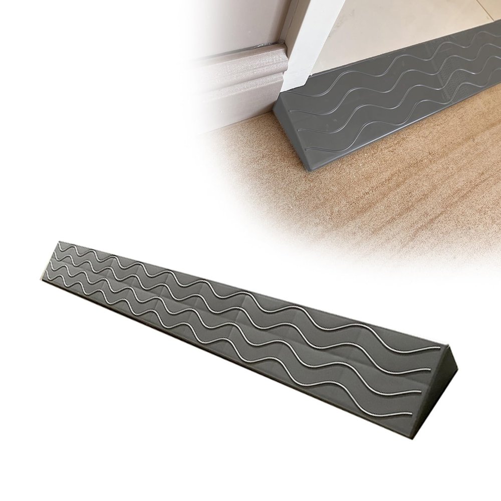 0.4''Rise Threshold Ramps for Doorways, Wheelchair Ramps for Home, Portable Lightweight Plastic Curb Ramps, for Doorways, Driveways, Bathroom, Cuttable (Size : 20 * 9cm/7.8 * 3.5in)