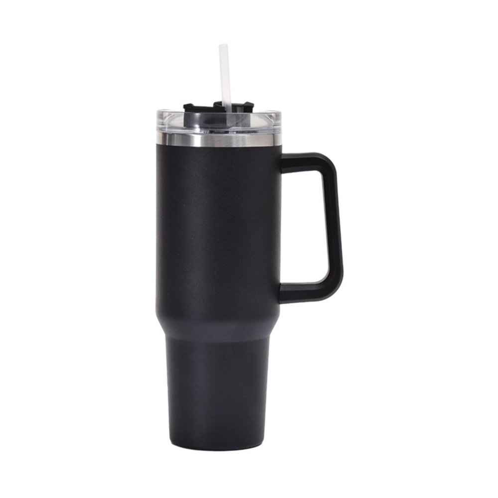40oz Handle ice Cream Large Capacity Vacuum Cup Stainless Steel Travel Cup Cup with Suction Tubes